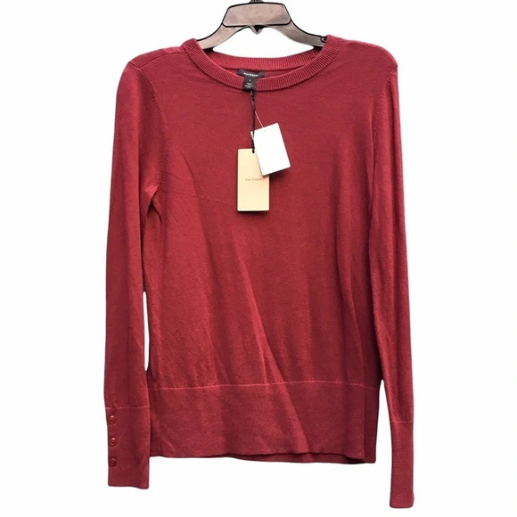 NWT Halogen Red Crew Neck Pullover Sweater Plus Size 1X - Picture 1 of 7
